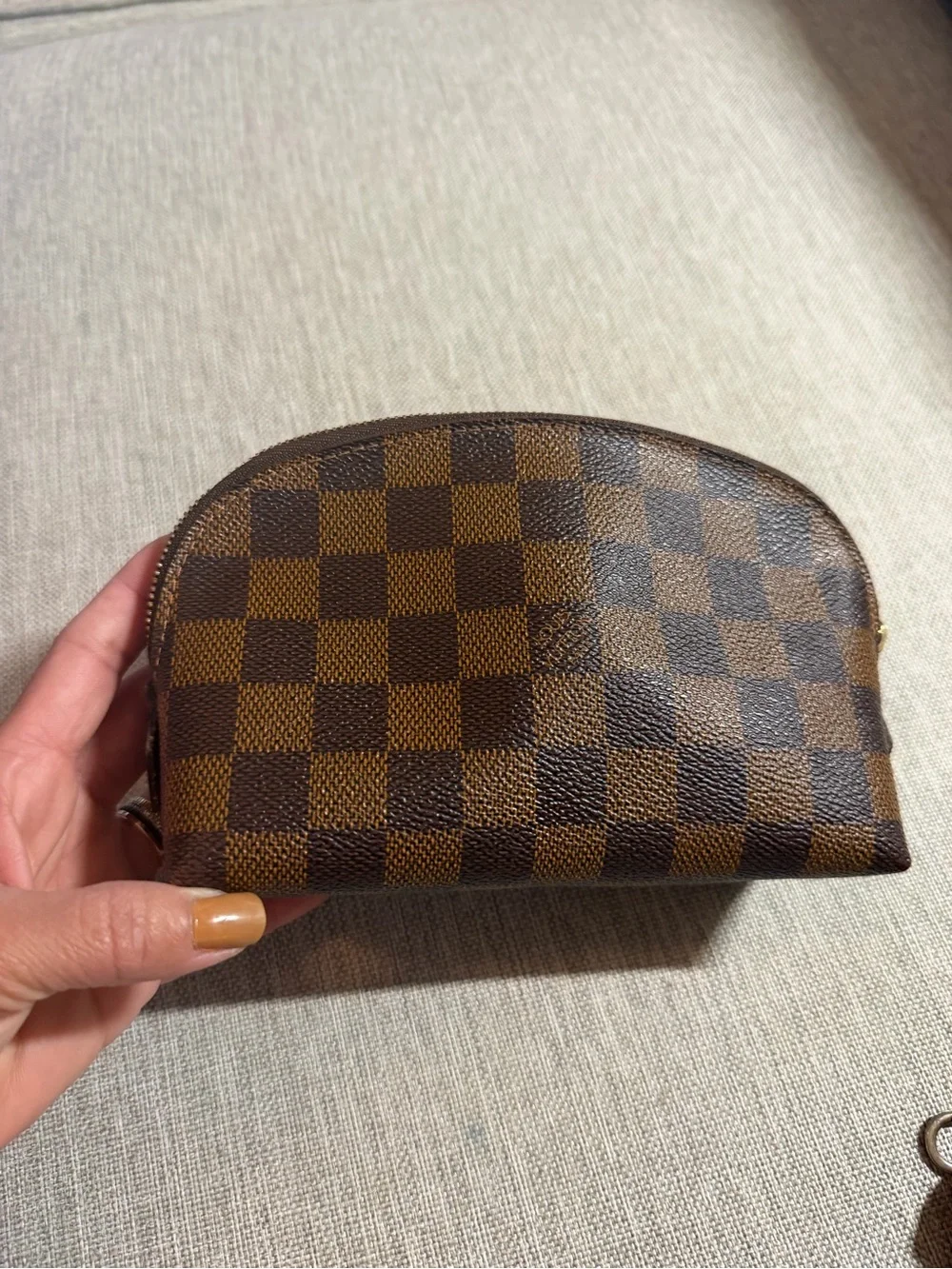 Louis Vuitton Red Leather Interior Zip Pouch